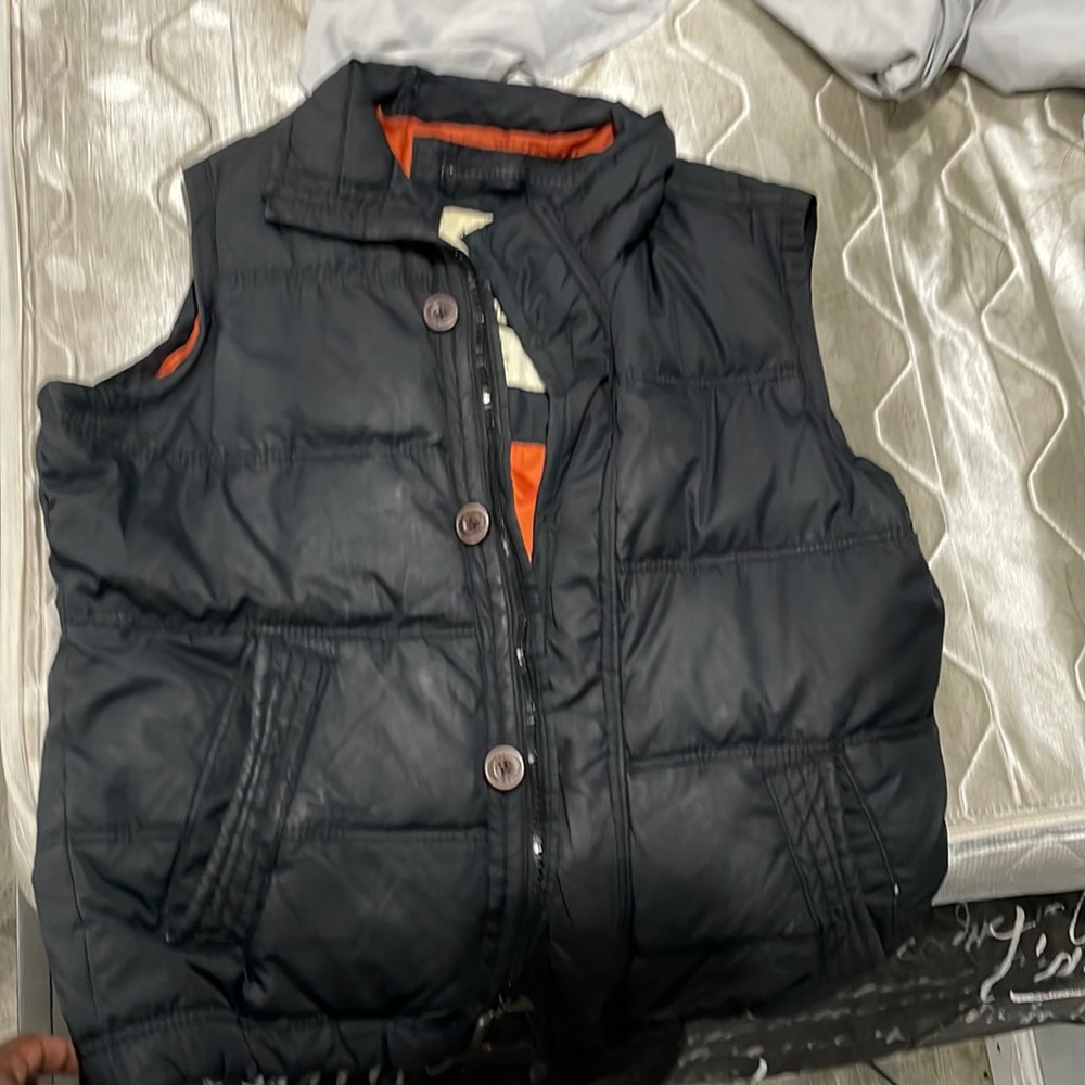 Abercrombie & Fitch Mens Summit Rock Black Down Puffer Vest XL *SEE DETAILS*
